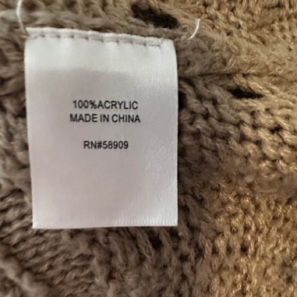 Retro Threads Tan Cardigan Sweater with Fringe - Picture 7 of 7